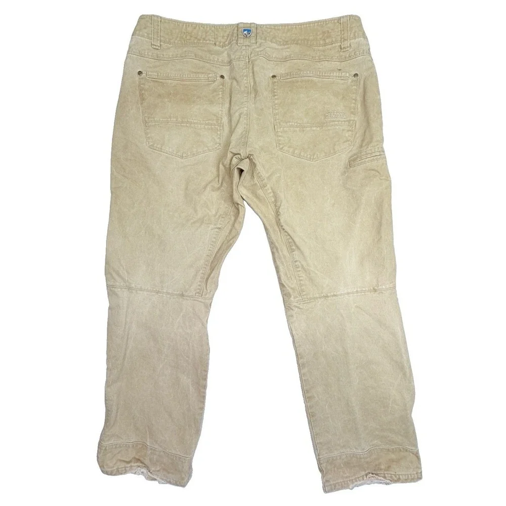 Kuhl Rydr Vintage Patina Dye Pants Men's 38x30 Khaki Hiking Outdoor Work